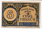 5 Francs WWII Second Issue P33
 Banknote