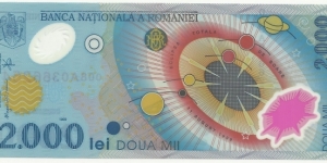 Romania 2000 Lei 1999 Banknote