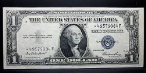 Silver certificate star note Banknote