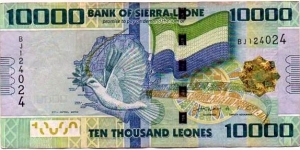 Bank of Sierra Leone 
10000 Leones Banknote