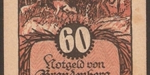 Notgeld Brandenberg 60 Heller Banknote