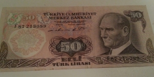 P188 50 lira 1976 circulated note - judge condition by photo Banknote