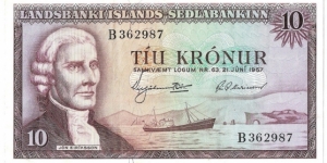 10 Kronur(1957) Banknote