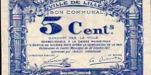 5 Centimes__
pk# NL__
Ville de Lille Bon Communal  Banknote