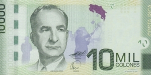 Costa Rica P277 (10000 colones 2/9-2009) Banknote