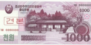 Korea-North 1000 Won 2008-Specimen Banknote