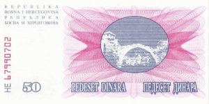 Banknote from Bosnia