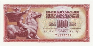 Yugoslavia 100 Dinara 1965 Banknote