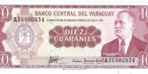 10 Guaranies(1963 issue) Banknote
