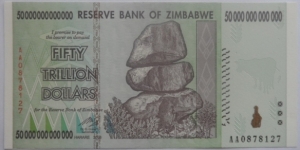 Fifty Trillion Dollar Banknote