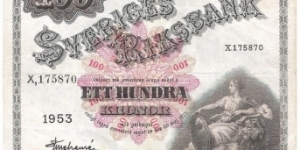 100 Kronor(1953) Banknote