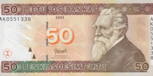Lithuania P67 (50 litu 2003) Banknote