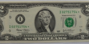 US $2 Star Note
Minneapolis Banknote