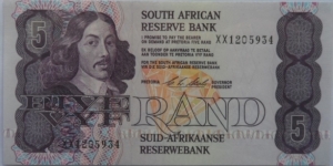 Five Rand Replacement note - Stals Banknote