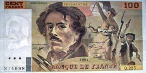 100 Francs - Delacroix Banknote