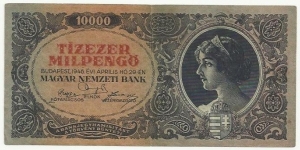 Hungary 10.000 Pengö 1946 Banknote