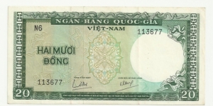 VietNam-South 20 Ðồng ND(1964-66)Serie1 Banknote