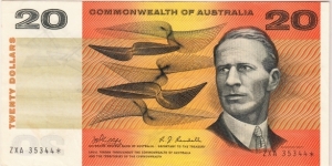 1969 $20 star note. Phillips / Randall Banknote