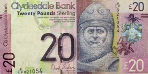 Clydesdale Bank 20 Pounds Banknote
