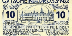10 Heller Notgeld Dross Banknote