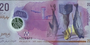Maldive Islands AH1436 (2015) 20 Rufiyaa.

Polymer. Banknote