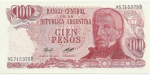 Argentina 100 Pesos ND(1976) Banknote