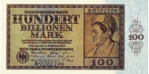 100.000.000.000.000 Mark (Modern Reprint) Banknote