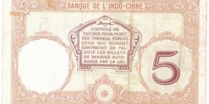 Banknote from French Polynesia