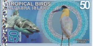 ALDABRA ISLAND - 50 Dollars - pk NL - Pivate Issue - Polymer - Not Legal Tender  Banknote