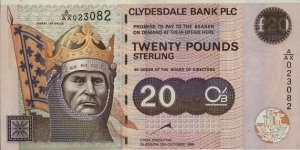 Clydesdale Bank £20 Banknote