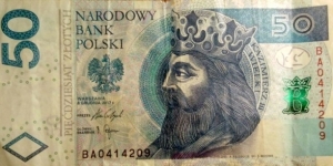 Poland 50 Złotych.
BA0414209 Banknote