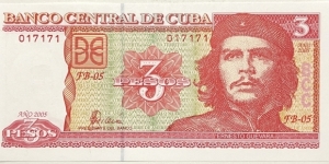 3 Pesos (Serial 017171) Banknote