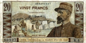 20 Francs - French Equatorial Africa Banknote