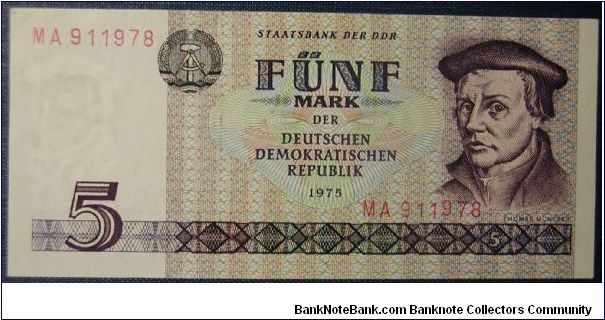 Germany 5 Marks 1975 Banknote