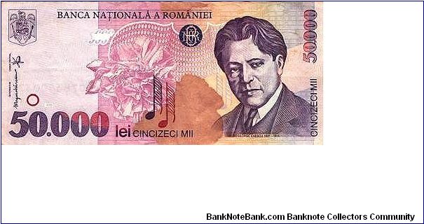 50.000 Lei * 1996 * P-109 Banknote