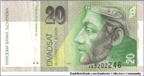 Slovakia 2001 20 koruna. Thanks Ono-san. Banknote