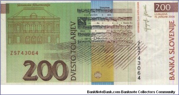 Banknote from Slovenia year 2004