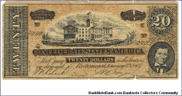 Confederate States of America
Probably a copy Banknote