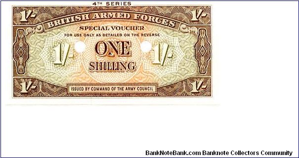 British Armed Forces 1/- Voucher Series IV
Printers Bradbury Wilkinson Banknote