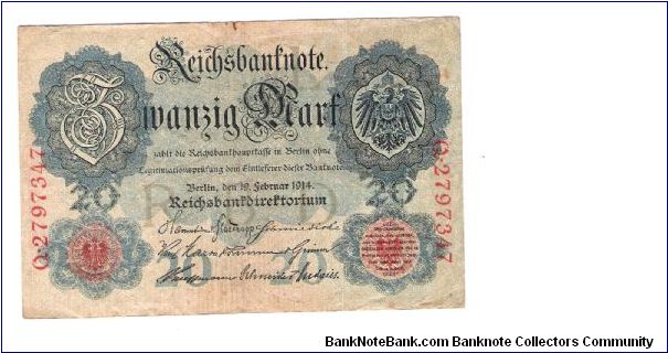 GERMANY
1 OF 8 DATED 1914
# Q2797347 Banknote