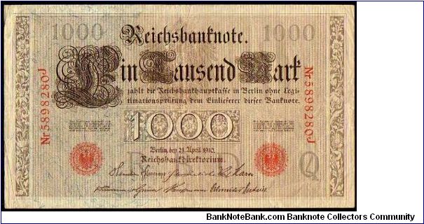 1000 Mark - Pk 44b Banknote