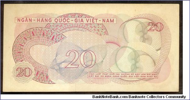 Banknote from Vietnam year 1969