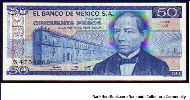 50 Pesos
Pk 73 Banknote