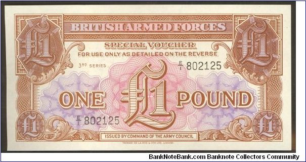 GB 1 Pound 1956 P29 Series 3. Banknote