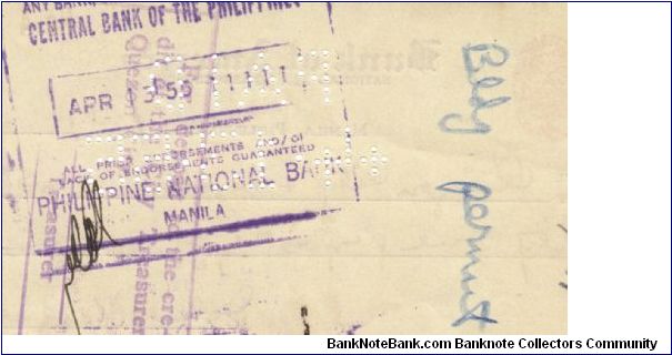 Banknote from Philippines year 1955