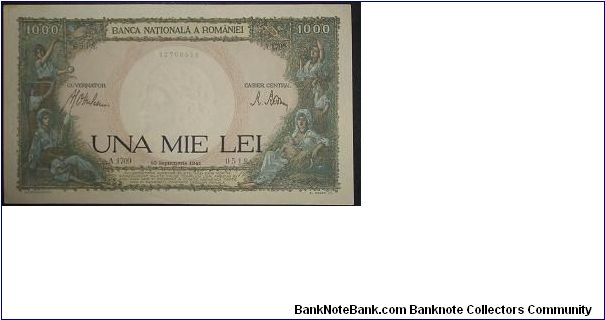 1000 lei wmk traian Banknote