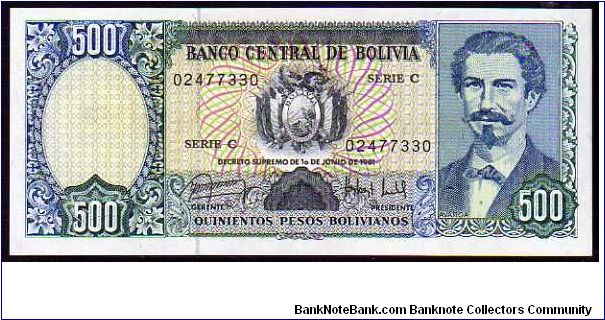 500 Pesos Bolivanos__
Pk 165 Banknote