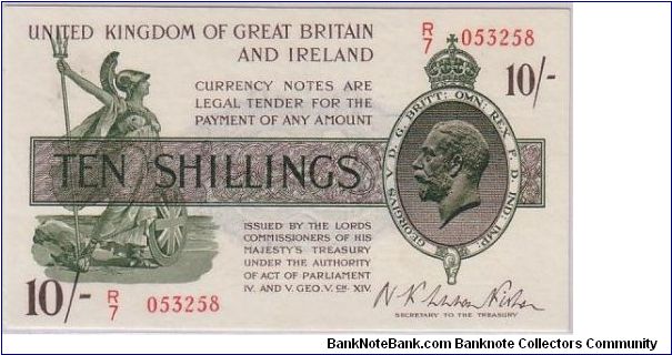 GREAT BRITAIN-
-  10/- Banknote