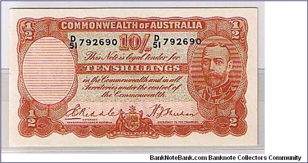 RESERVE BANK OF AUSTRALIA--THE 10/- Banknote