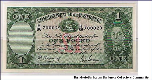 COMMONWEALTH OF AUSTRALIA-
 1POUNDS Banknote